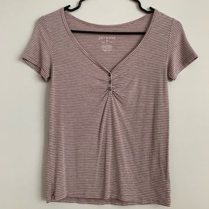 Pink &White Striped American Eagle Soft & Sexy Top